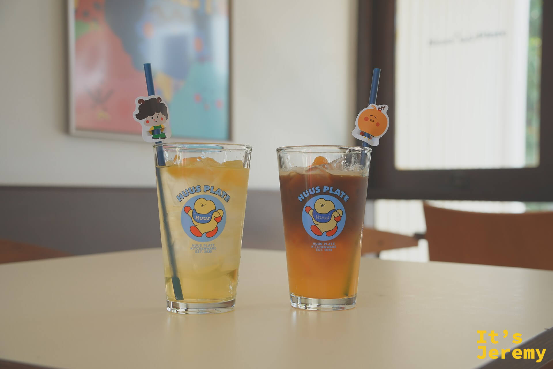 HUUS PLATE Golden Orange Coffee 與 Peach Sparkling 雙杯