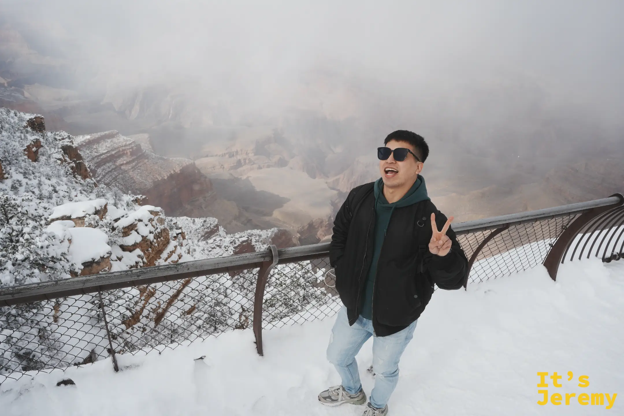 🇺🇸 大峽谷景點｜大峽谷村 Grand Canyon Village：南緣雪封的紅色峽谷與百年歷史村落