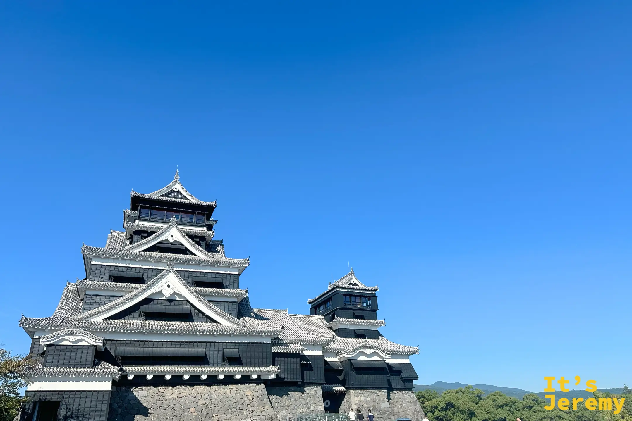 熊本城大天守與小天守橫拍全景