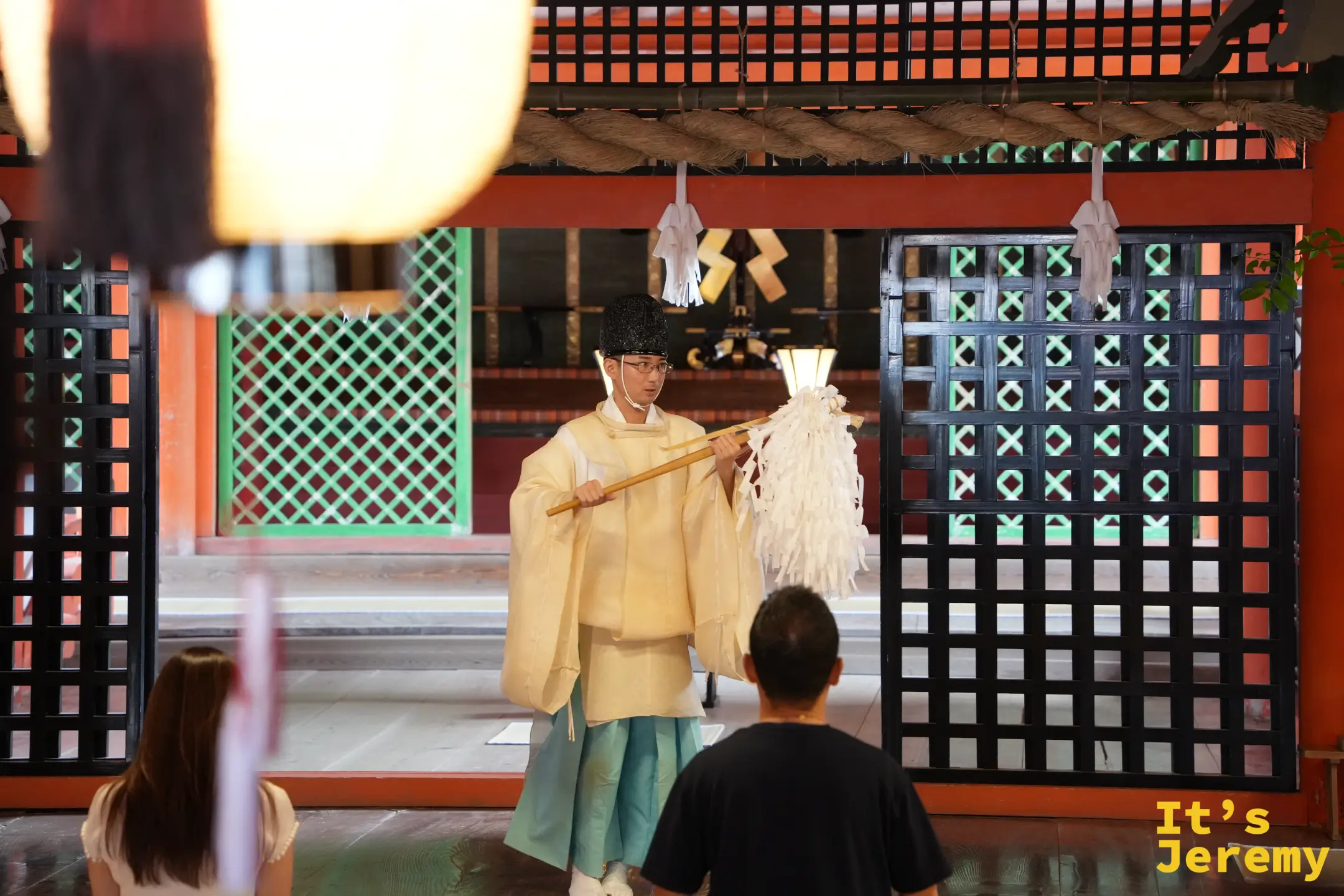 客神社內的修祓儀式