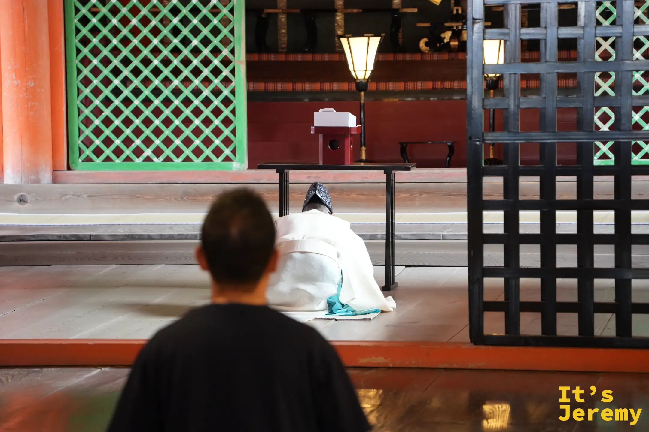 客神社內的祈禱儀式