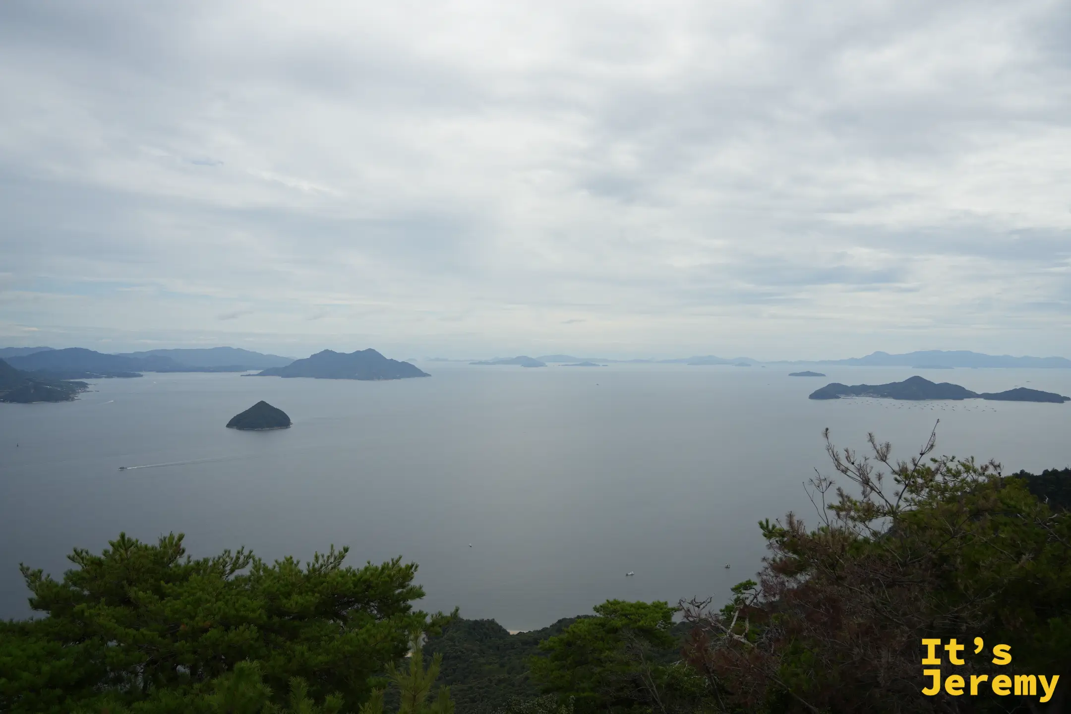 宮島纜車上望出去的山海風景