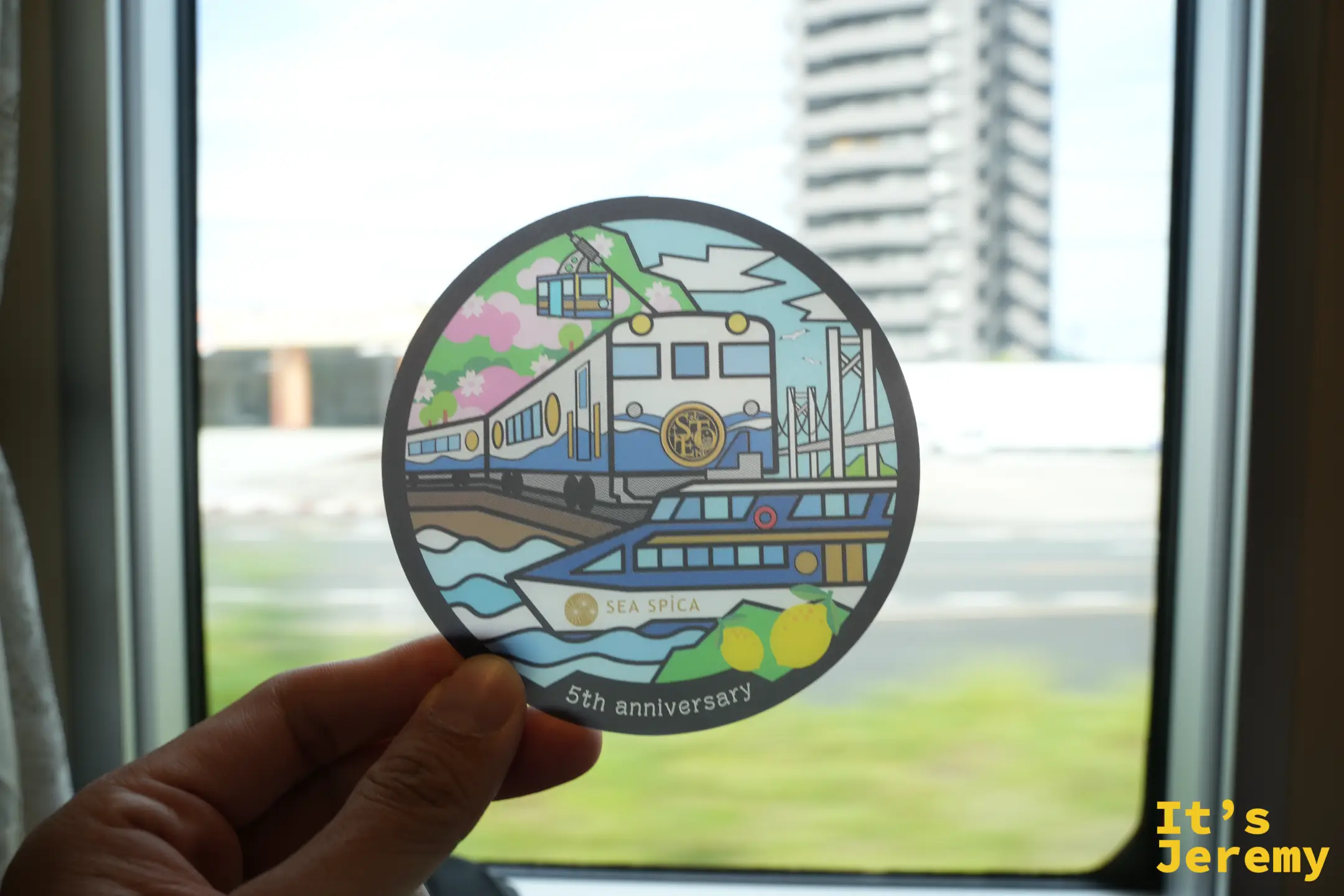 etSETOra 觀光列車上每人會發放一個紀念杯墊