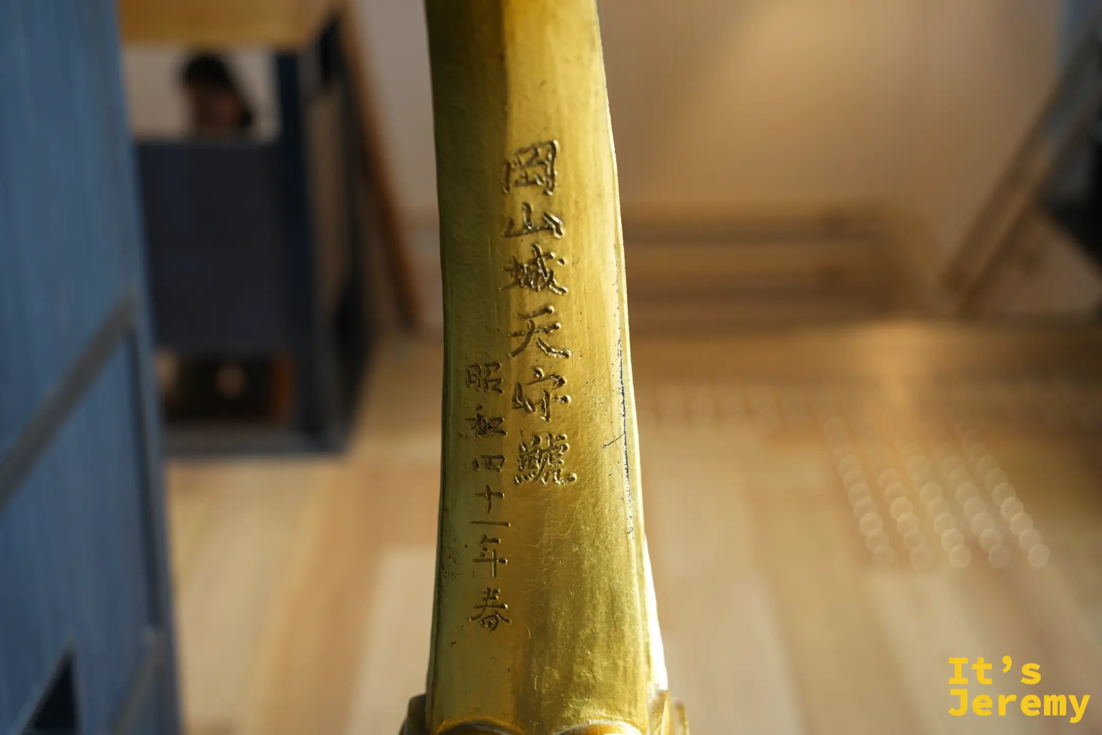 金鯱瓦尾鰭銘文特寫